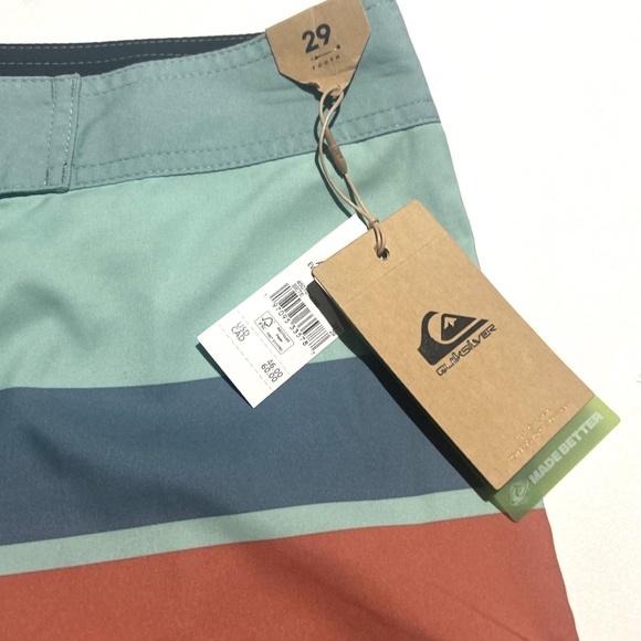 Quicksilver Youth Boardshorts Swim Trunks Size 29 Everyday‎ Mint Green NWT - Picture 6 of 11